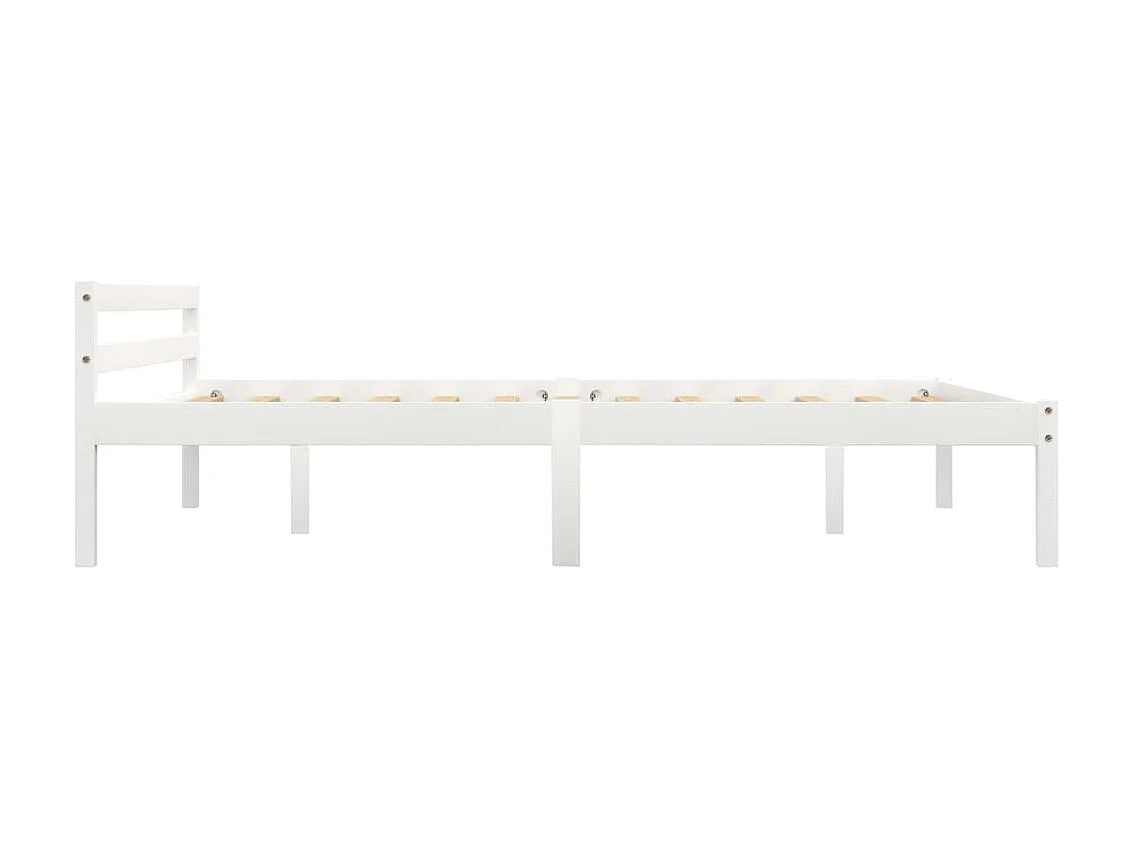 Cama 140x200 cm de madera maciza de pino blanco ES33014