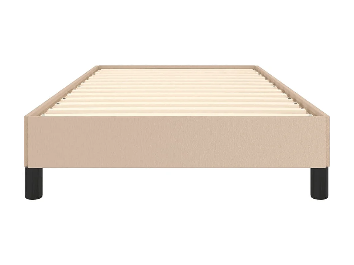 Cama 80x200 cm couro artificial cor cappuccino PT196732