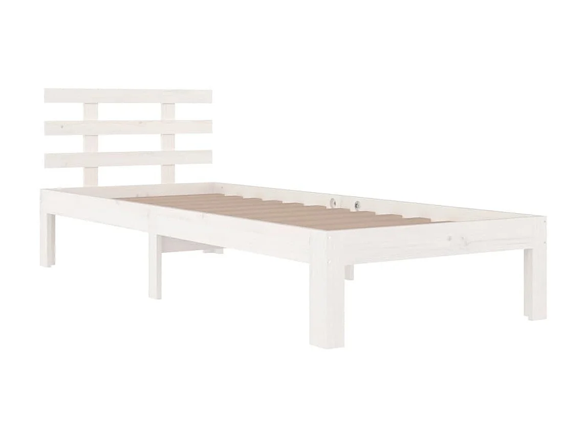 Bedframe massief hout wit 100x200 cm NL97900