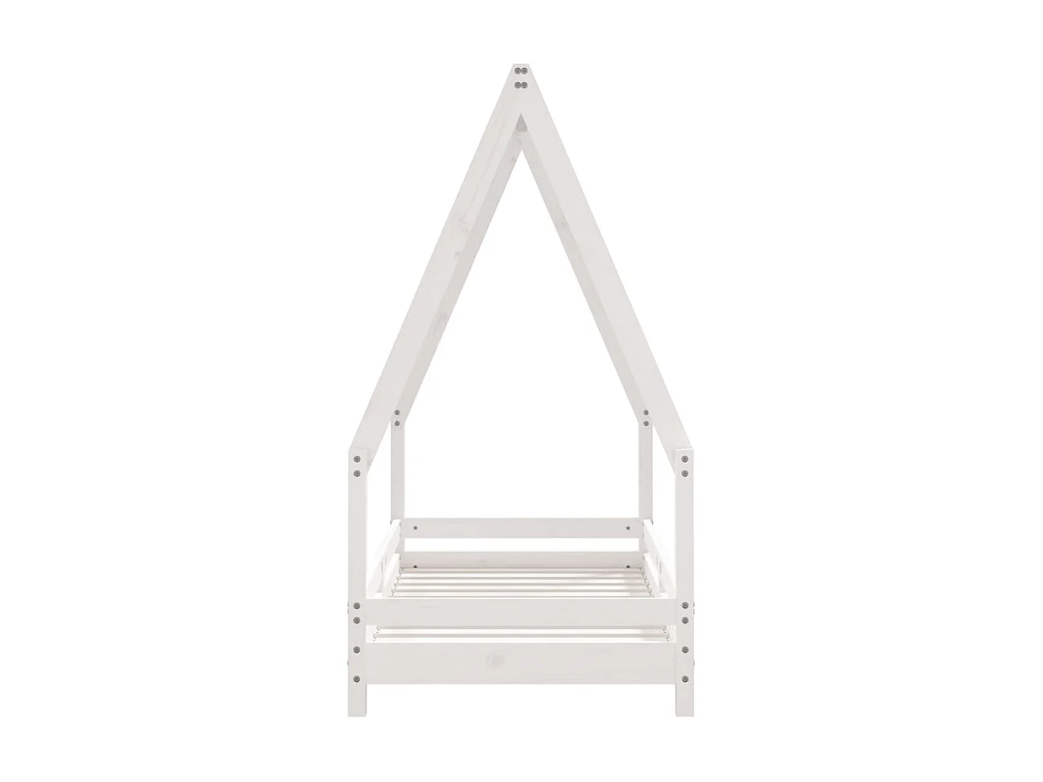 Cama 70x140 cm para niños madera de pino blanco ES42286