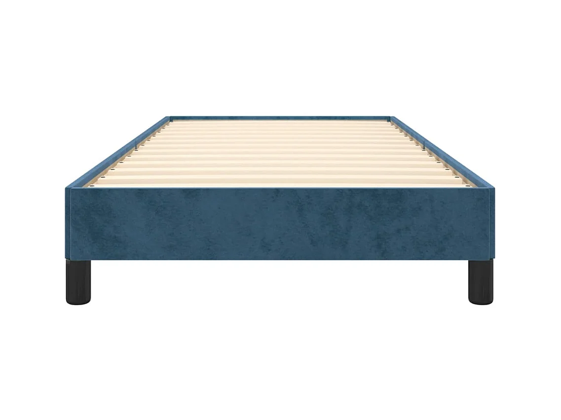 Cama 90x200 cm de terciopelo azul ES82921