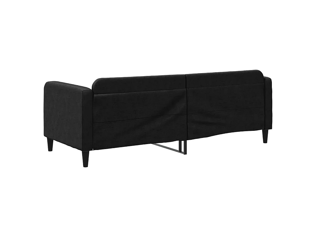 Lit-80x200 cm de repos noir tissu EGGB74429