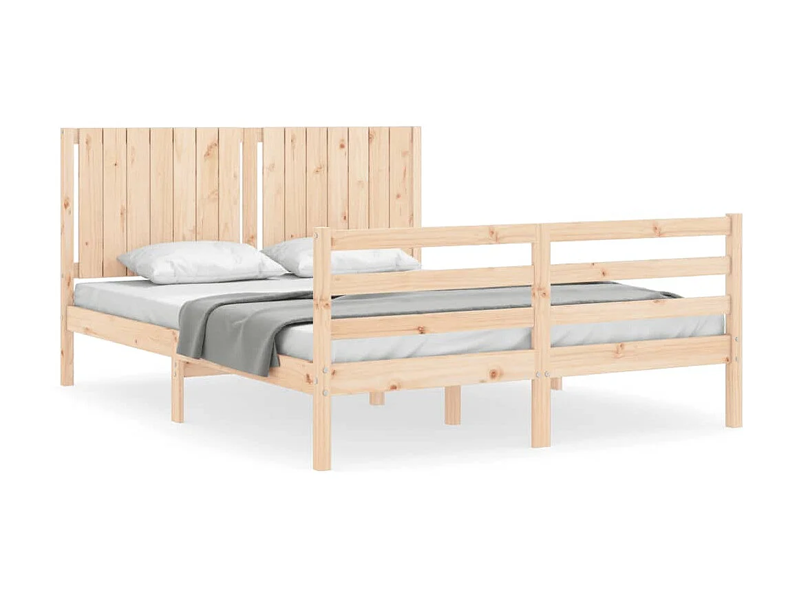 Lit-160x200 cm avec tête de lit bois massif EGGB95190