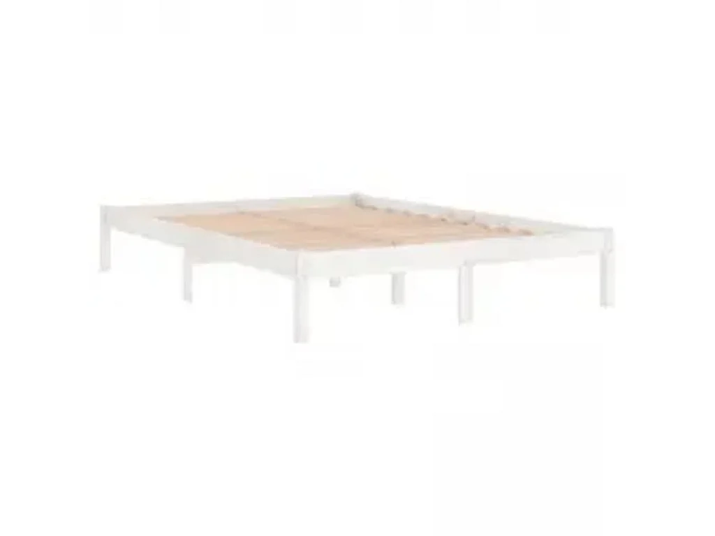 Lit-180x200 cm Blanc Bois massif Super King EGGB24304