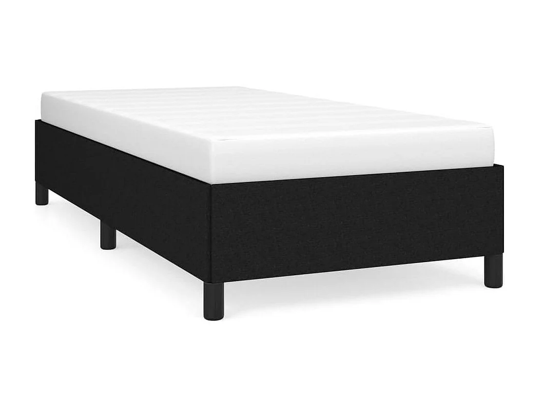 Lit-90x200 cm Noir Tissu EGGB41088