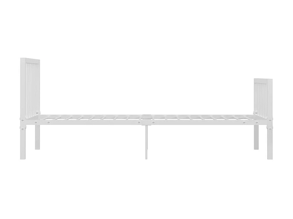 Lit-90x200 cm Blanc Métal EGGB37443