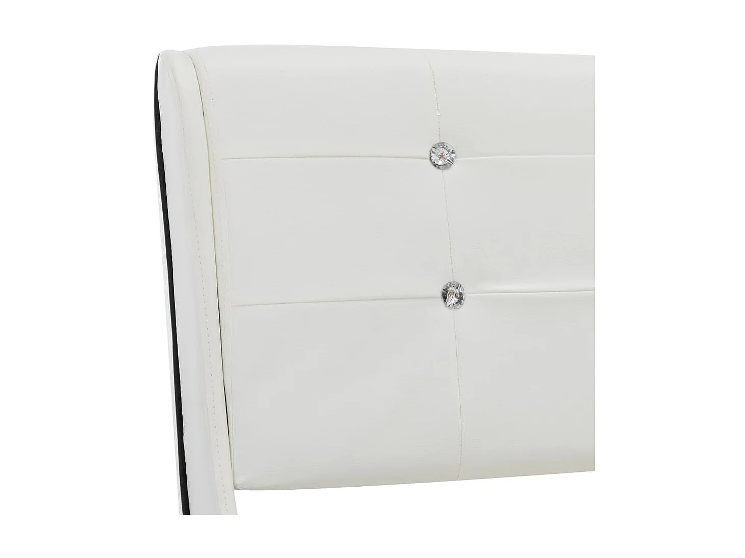 Cama 140x200 cm de cuero sintético blanco ES32307