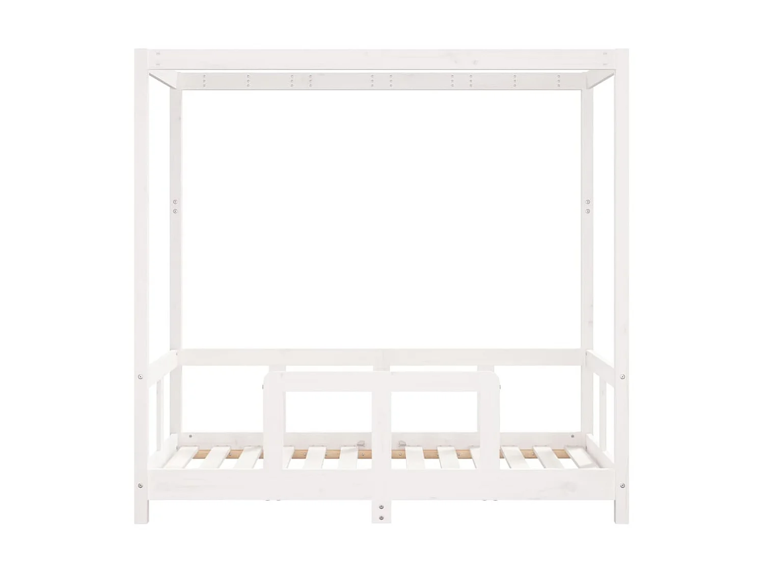 Lit-70x140 cm pour enfant blanc bois de pin massif EGGB97441