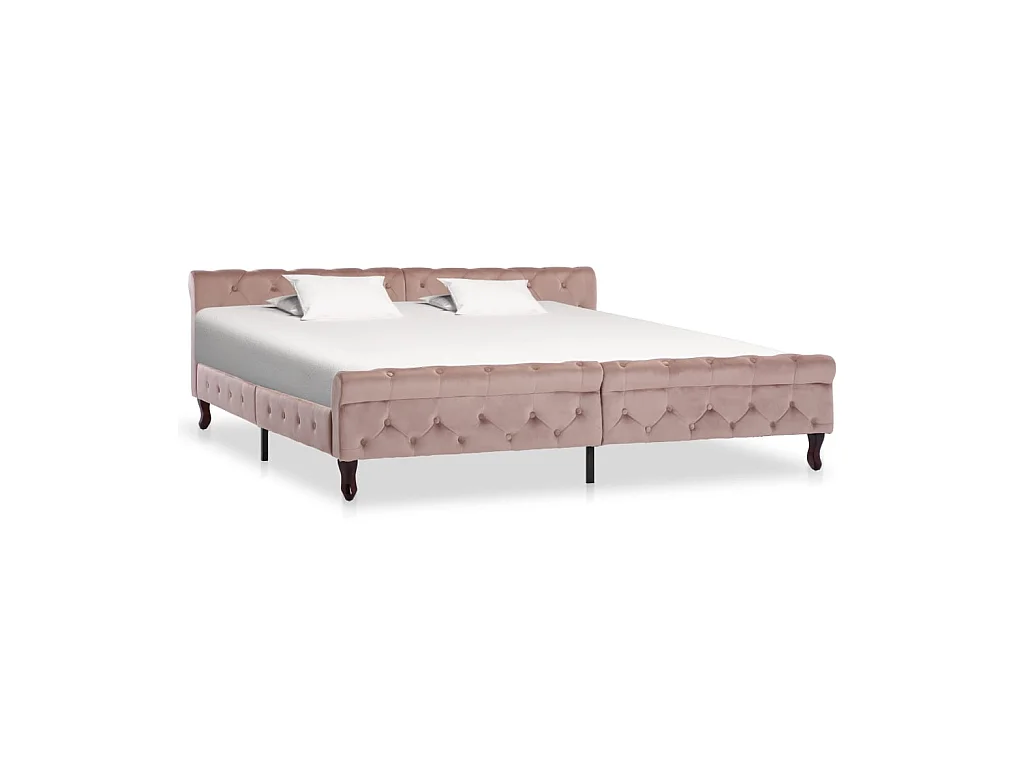 Lit-200x200 cm Rose Velours EGGB90375