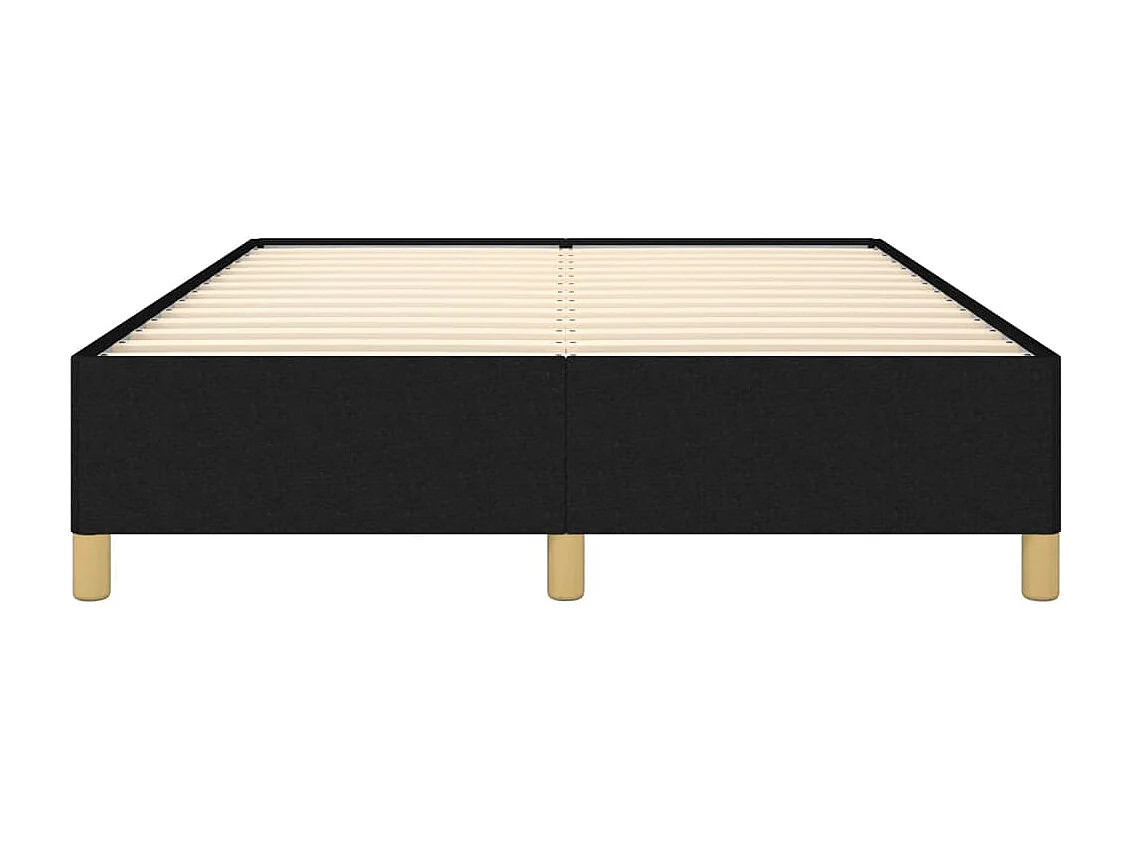 Cama 140x190 cm tecido preto PT339963