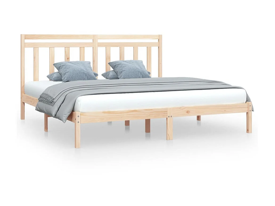 Lit-200x200 cm Bois massif EGGB27158