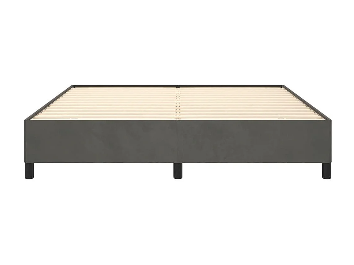 Lit-160x200 cm Gris foncé Velours EGGB32243