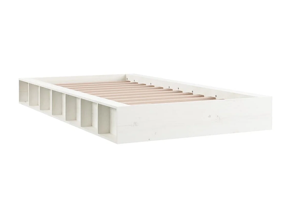 Lit-90x200 cm Blanc Bois massif EGGB15922