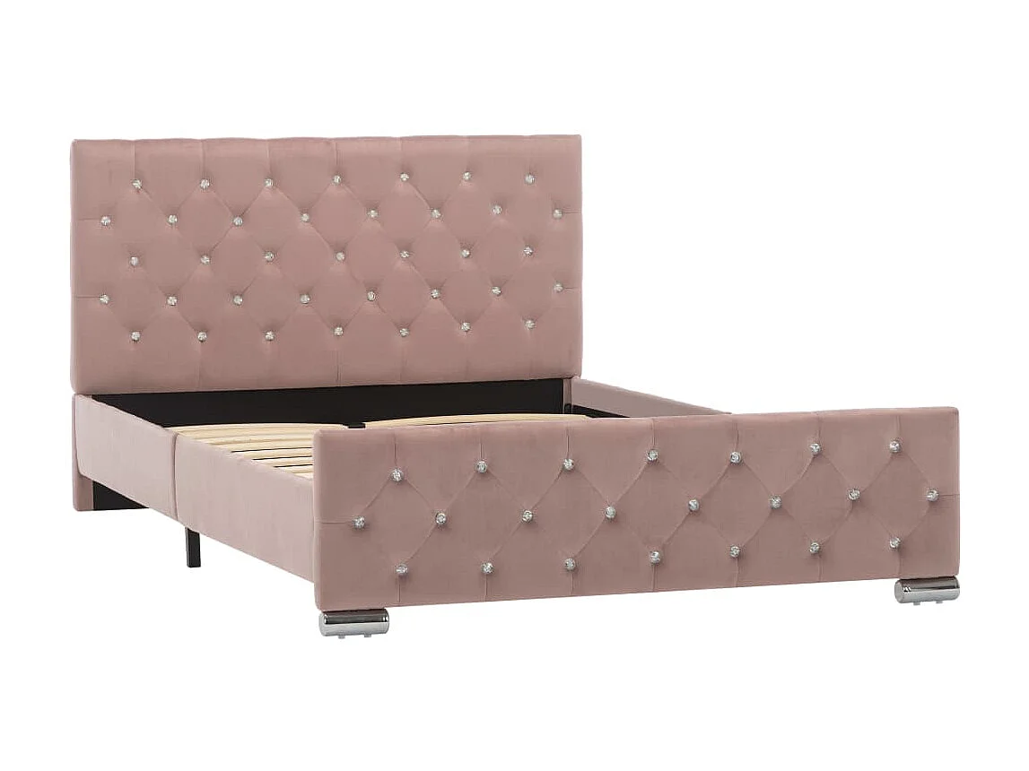 Bedframe fluweel roze 120x200 cm NL66539