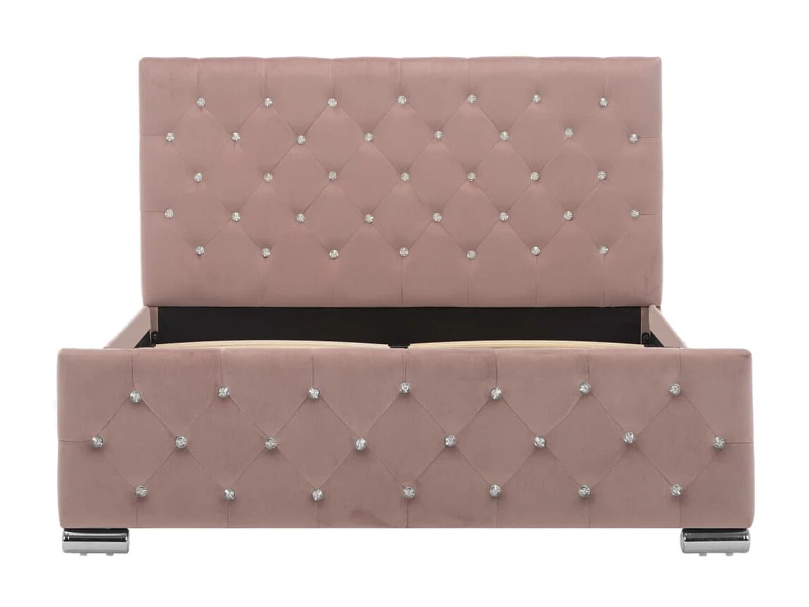 Bedframe fluweel roze 120x200 cm NL66539