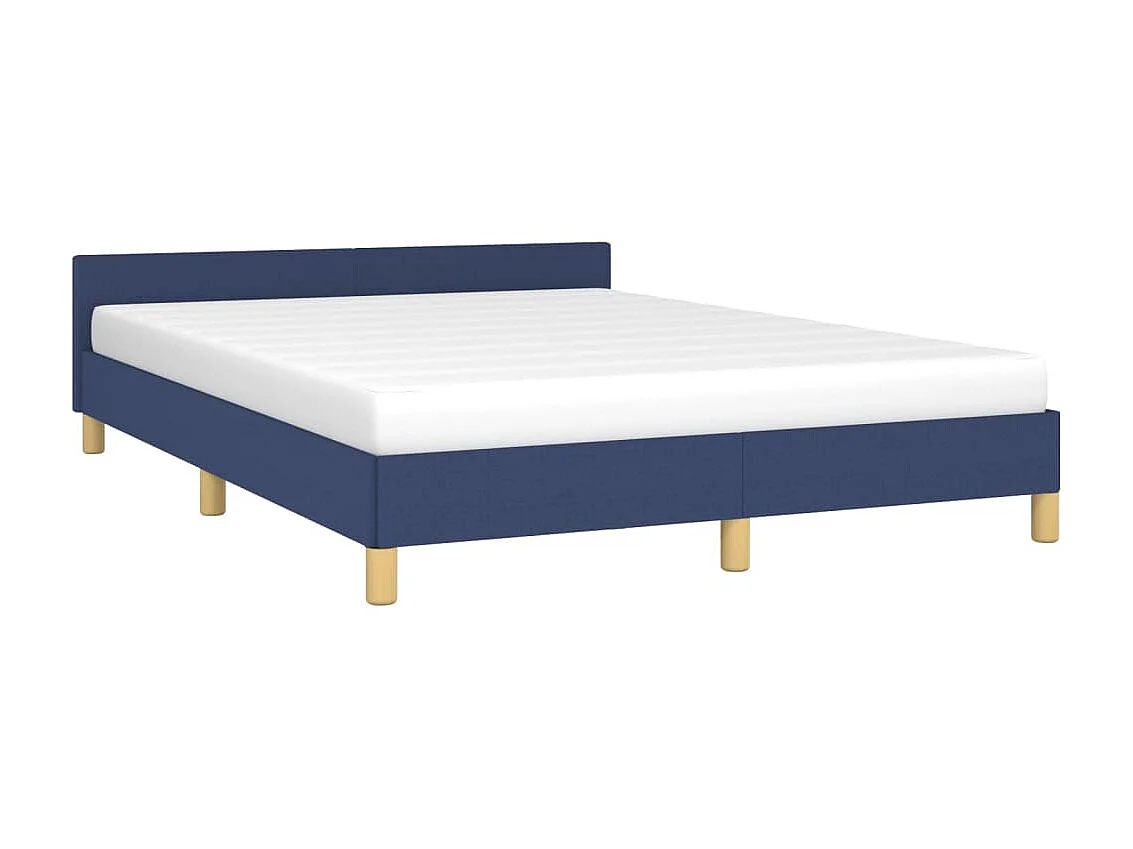Bedframe met hoofdeinde stof blauw 140x190 cm NL61283