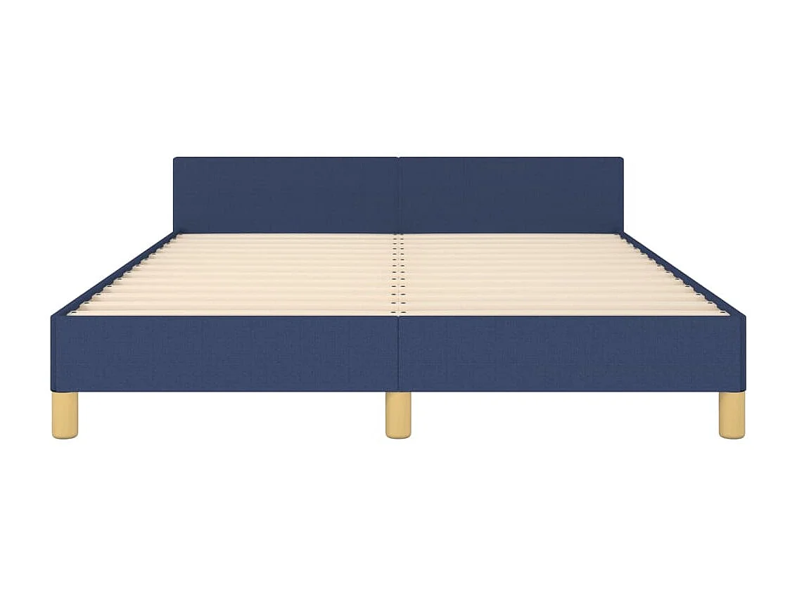 Bedframe met hoofdeinde stof blauw 140x190 cm NL61283