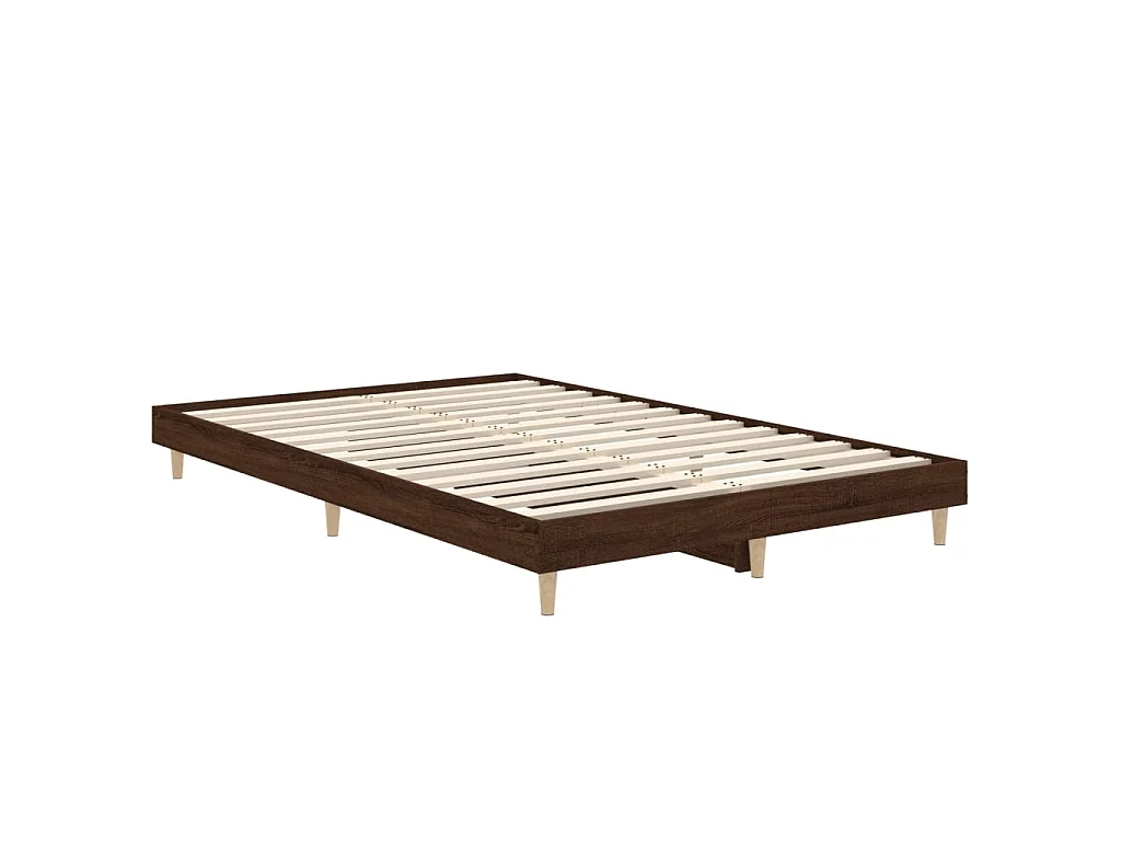 Lit-120x190 cm chêne marron bois d'ingénierie EGGB17574