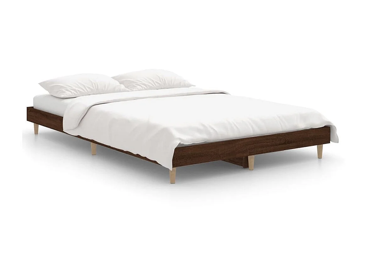 Lit-120x190 cm chêne marron bois d'ingénierie EGGB17574