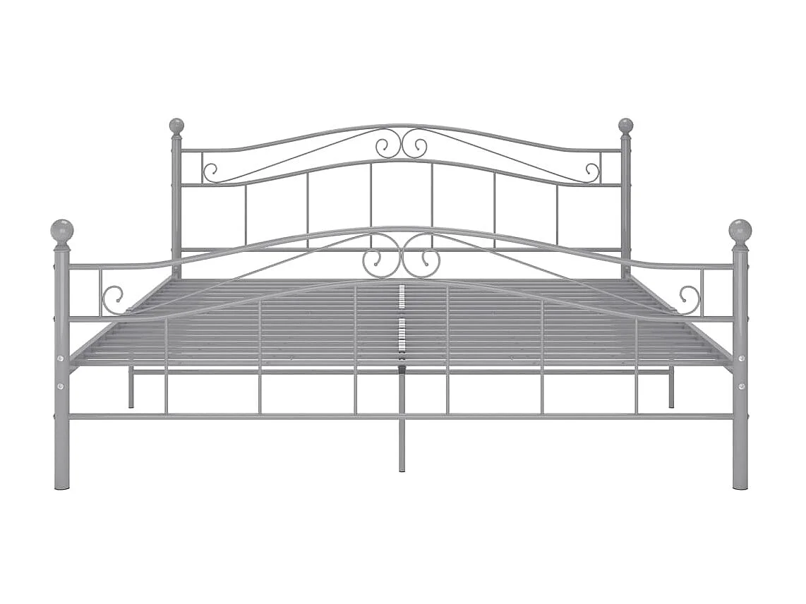 Lit-160x200 cm Gris Métal EGGB58701