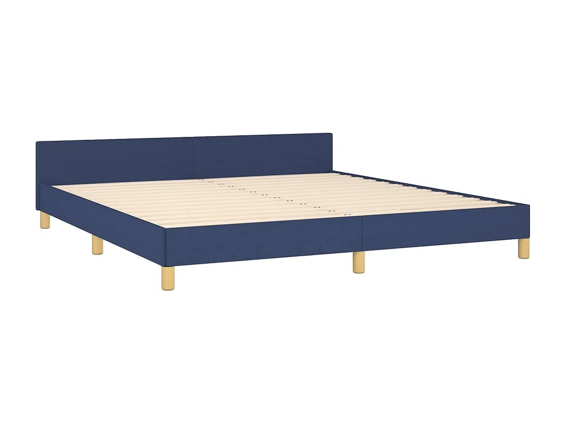 Bedframe met hoofdeinde stof blauw 160x200 cm NL97400