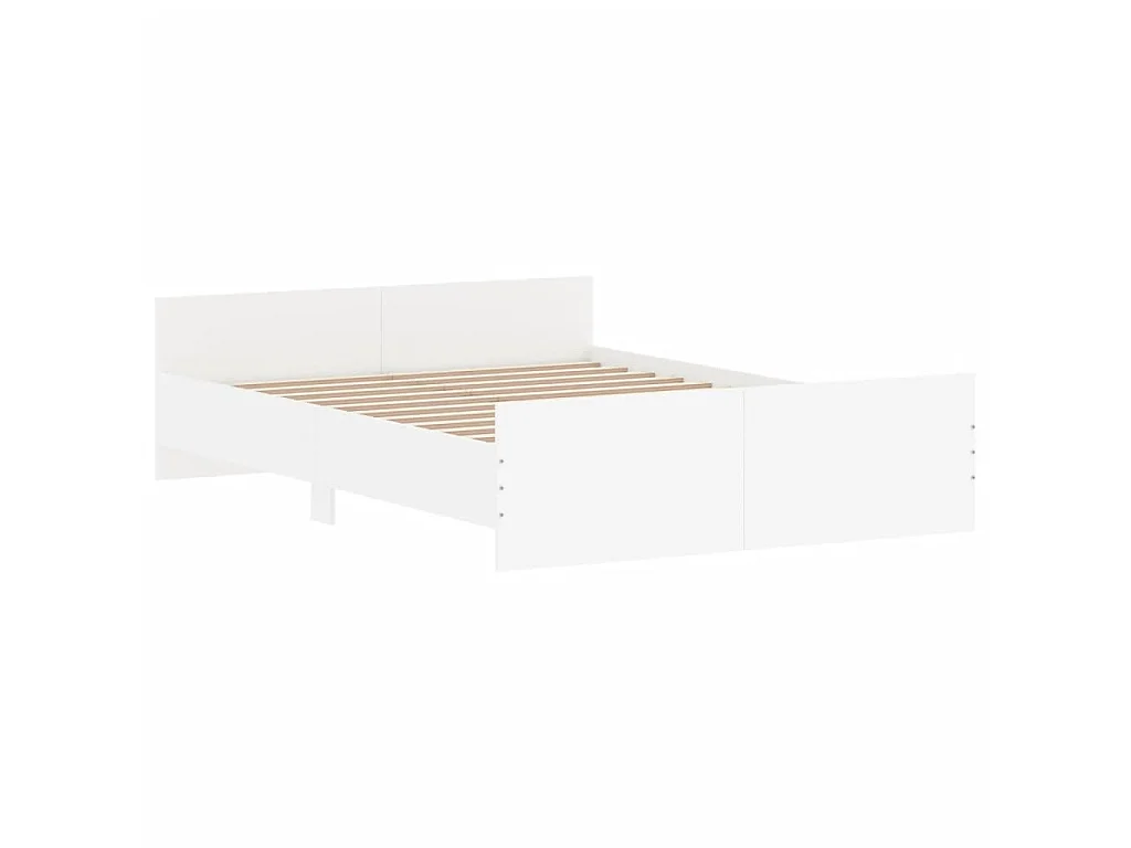 Bedframe met hoofd- en voeteneinde wit 140x190 cm NL18253