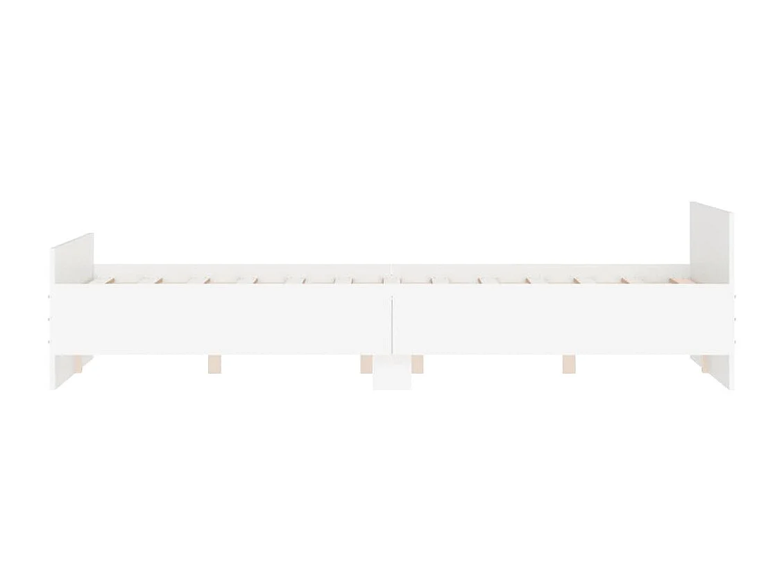 Bedframe met hoofd- en voeteneinde wit 140x190 cm NL18253