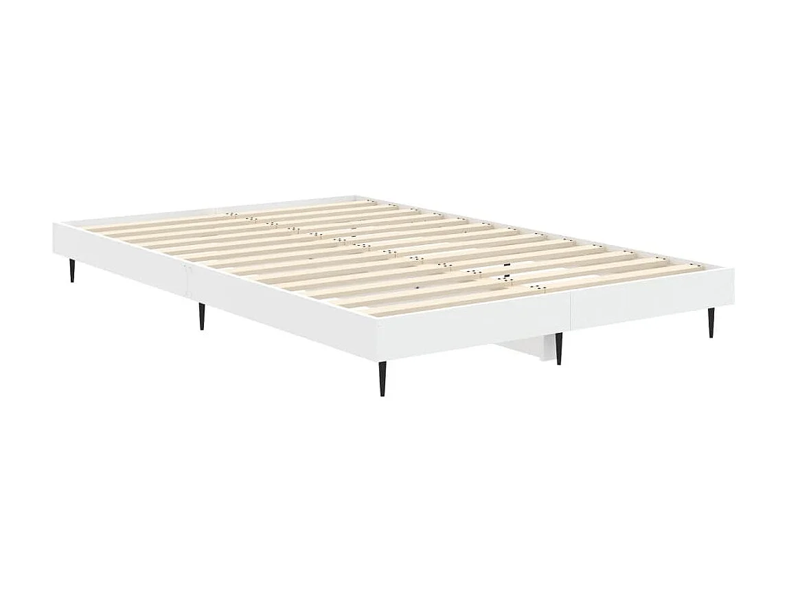 Lit-120x190 cm Blanc bois d'ingénierie EGGB68952