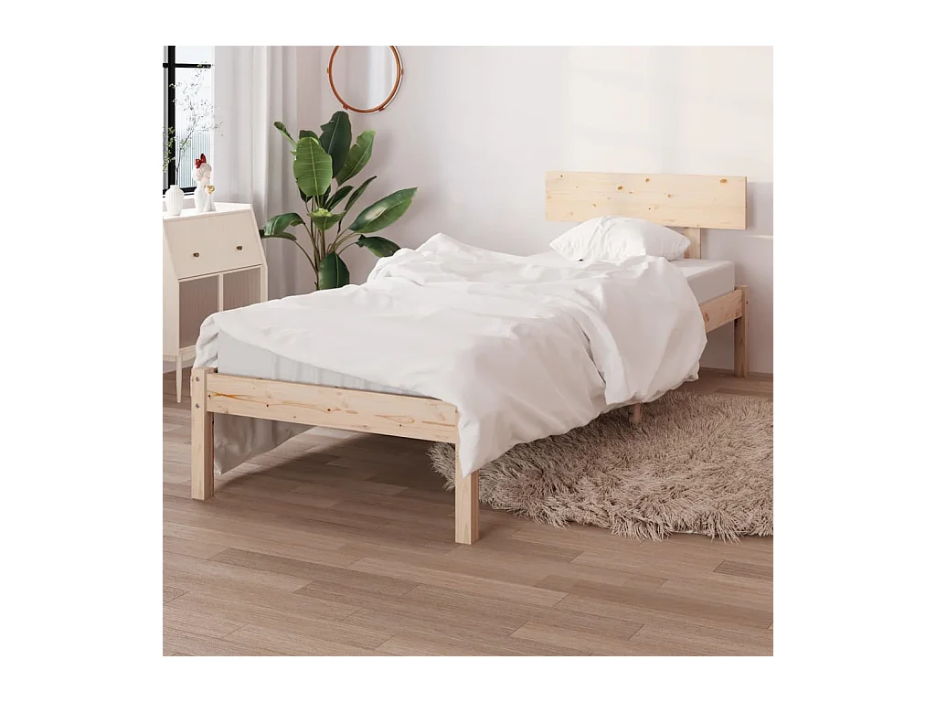 Lit-90x200 cm Bois de pin massif EGGB78578