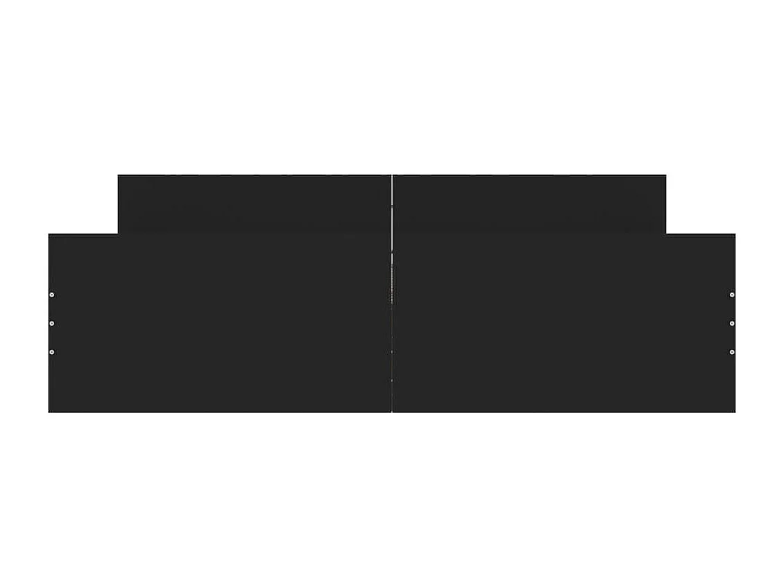 Cama c/ painéis de cabeceira e pés 140x200 cm preto PT720641