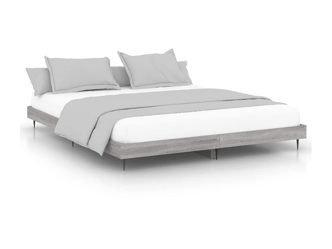 Cama 120x200 cm derivados de madeira cinza sonoma PT743424