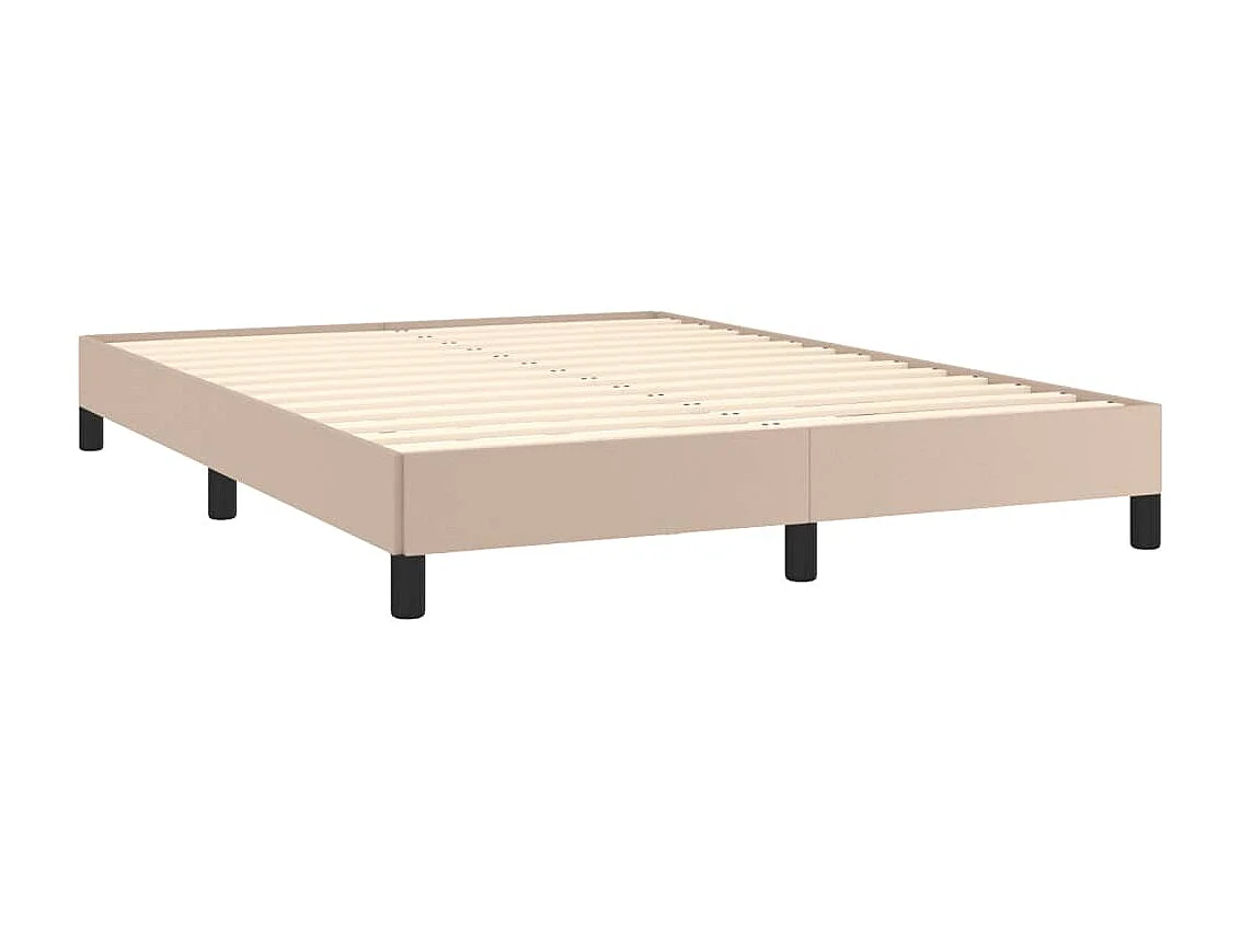 Lit-140x190 cm Cappuccino Similicuir EGGB72382