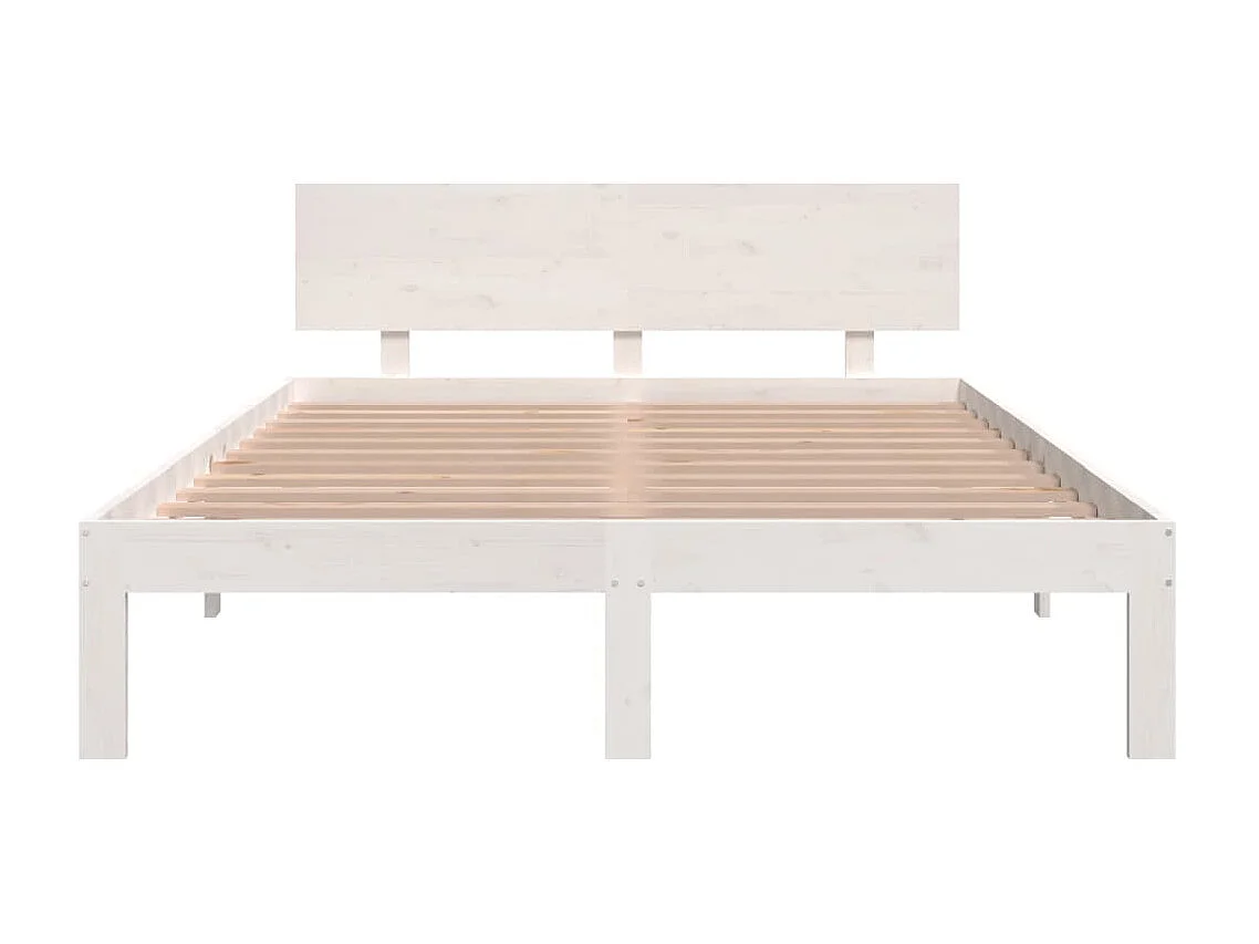 Bedframe massief hout wit 135x190 cm NL98763