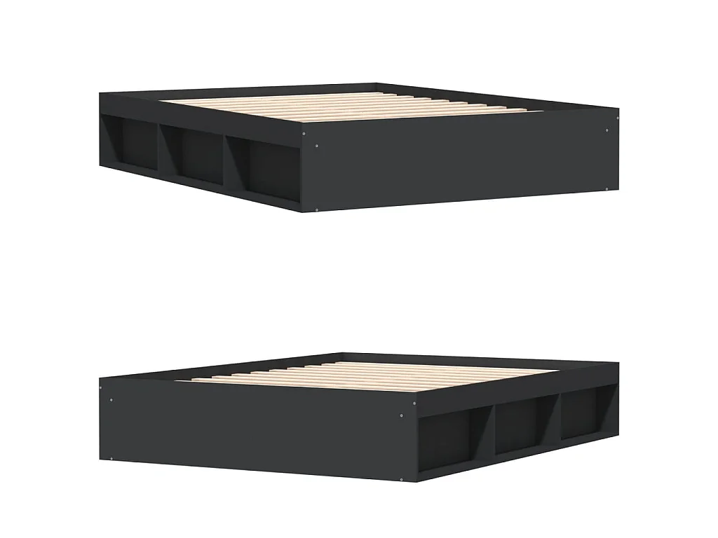 Estructura de cama negra 140x200 cm ES386284