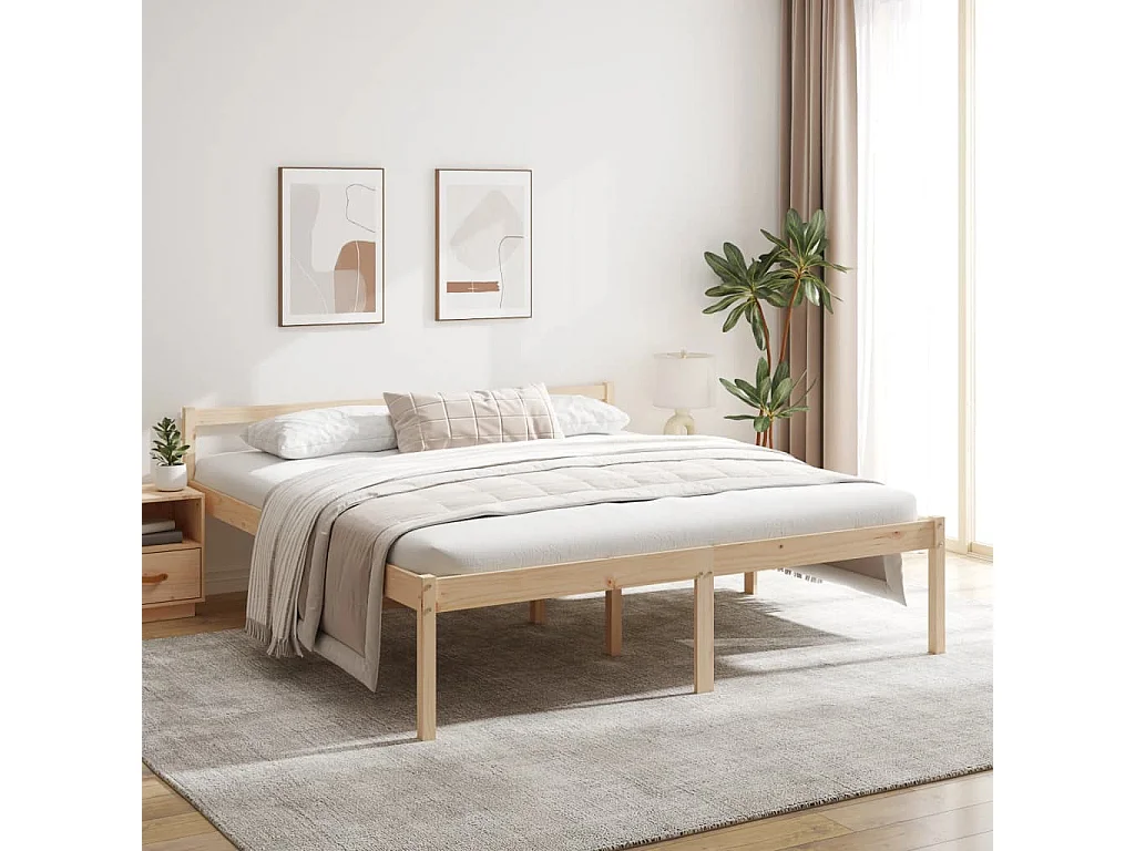 Cama para idosos 200x200 cm pinho maciço PT637148