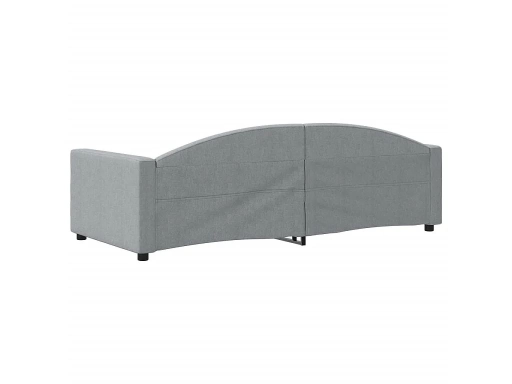 Lit-90x200 cm de repos gris clair Tissu EGGB15034