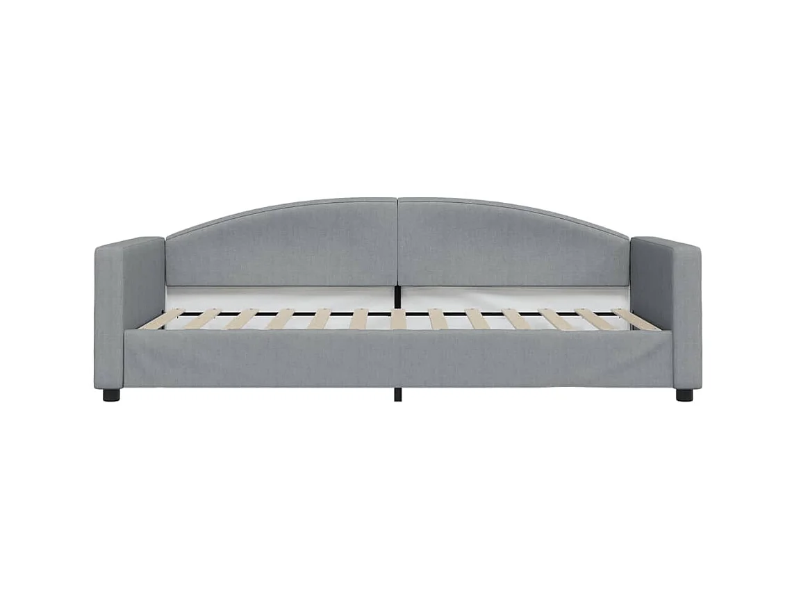 Cama 100x200 cm tela gris claro ES24706