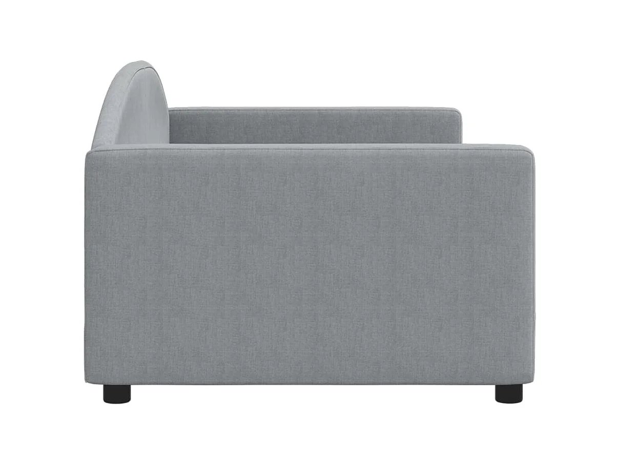 Cama 100x200 cm tela gris claro ES24706