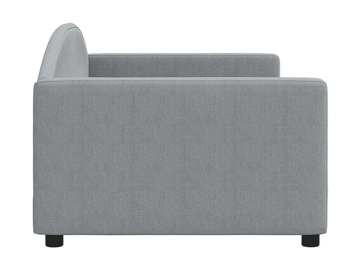 Lit-90x200 cm de repos gris clair Tissu EGGB15034