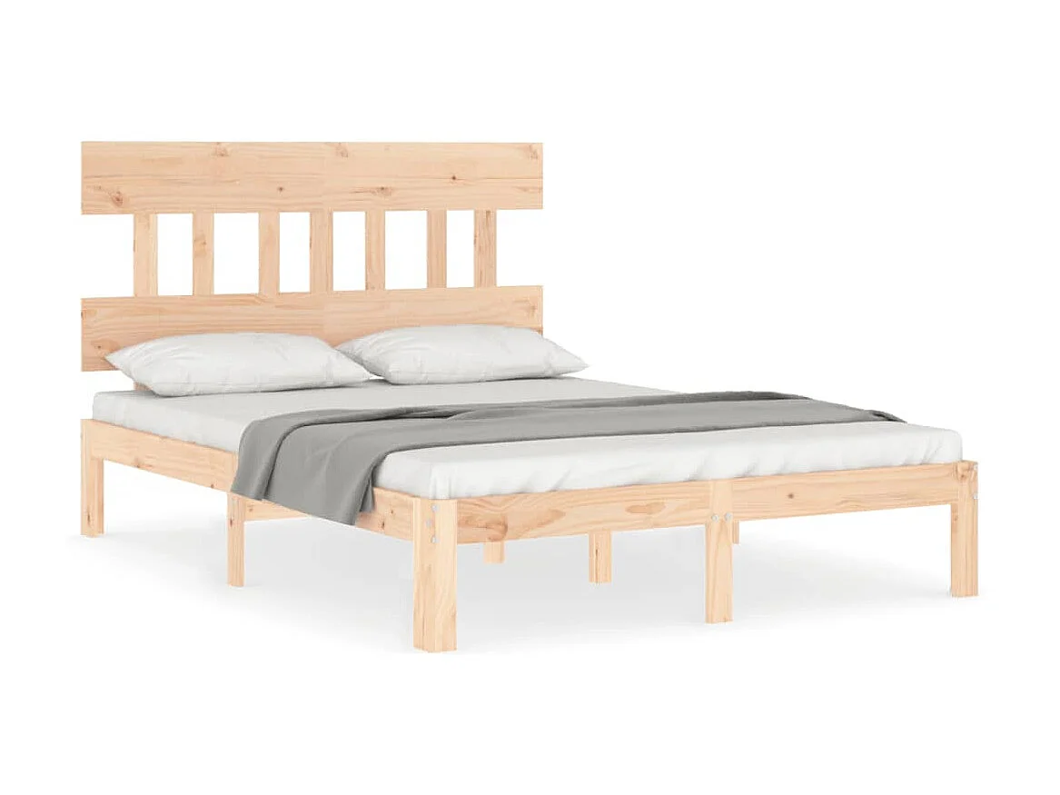 Lit-140x200 cm avec tête de lit bois massif EGGB47432