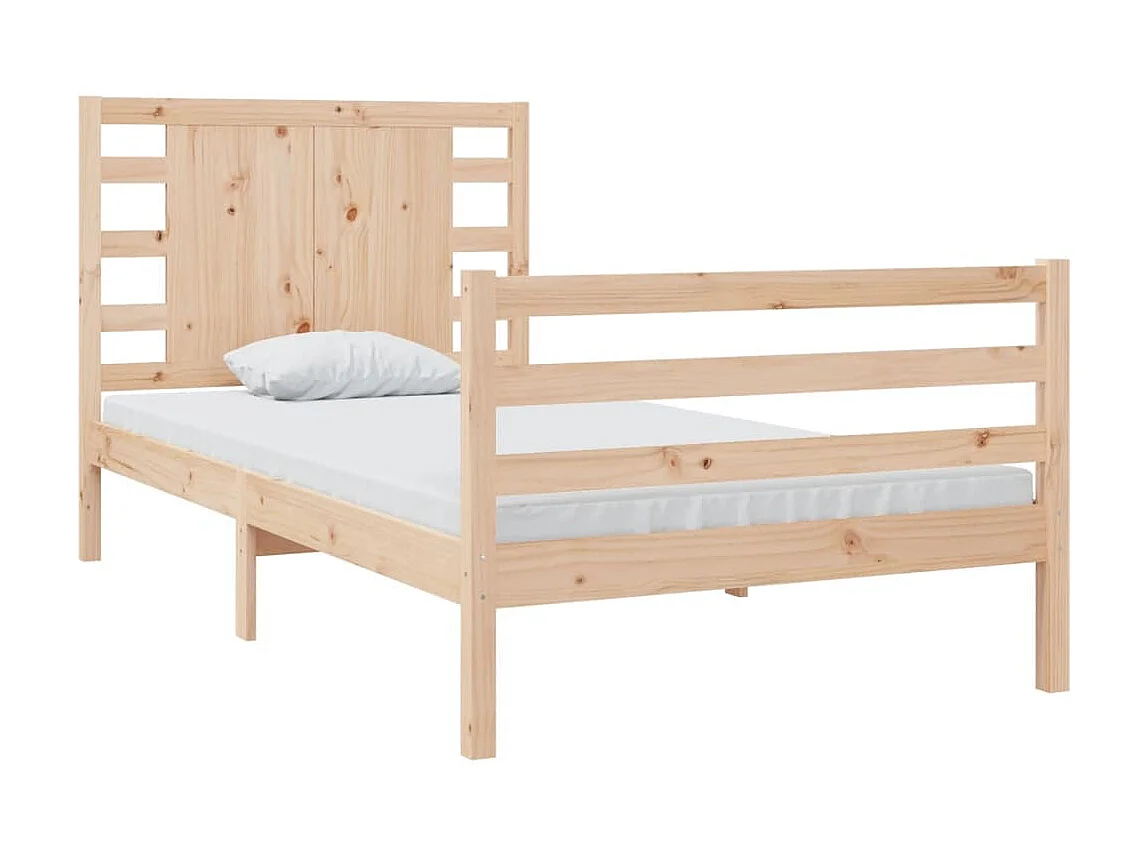 Lit-90x190 cm bois de pin massif simple EGGB73166