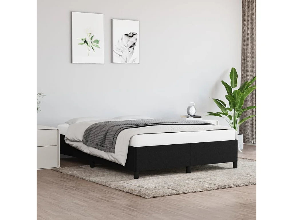 Lit-140x190 cm Noir Tissu EGGB23840