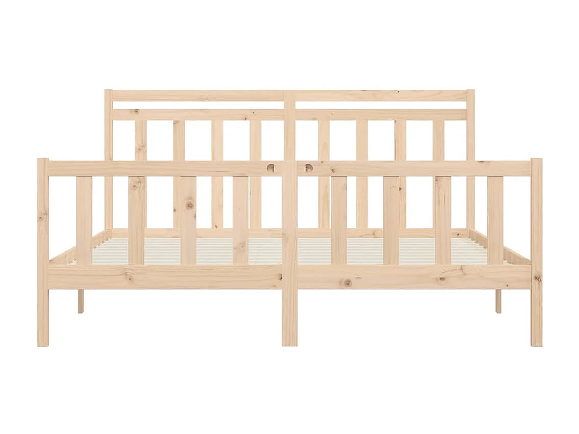 Lit-200x200 cm Bois de pin massif EGGB98397