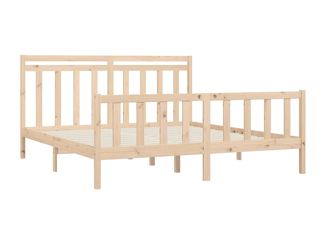 Lit-200x200 cm Bois de pin massif EGGB98397