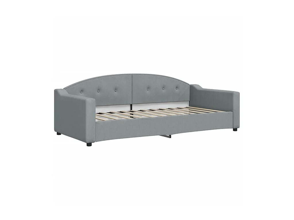 Sofá-cama 90x200 cm tecido cinzento-claro PT624939