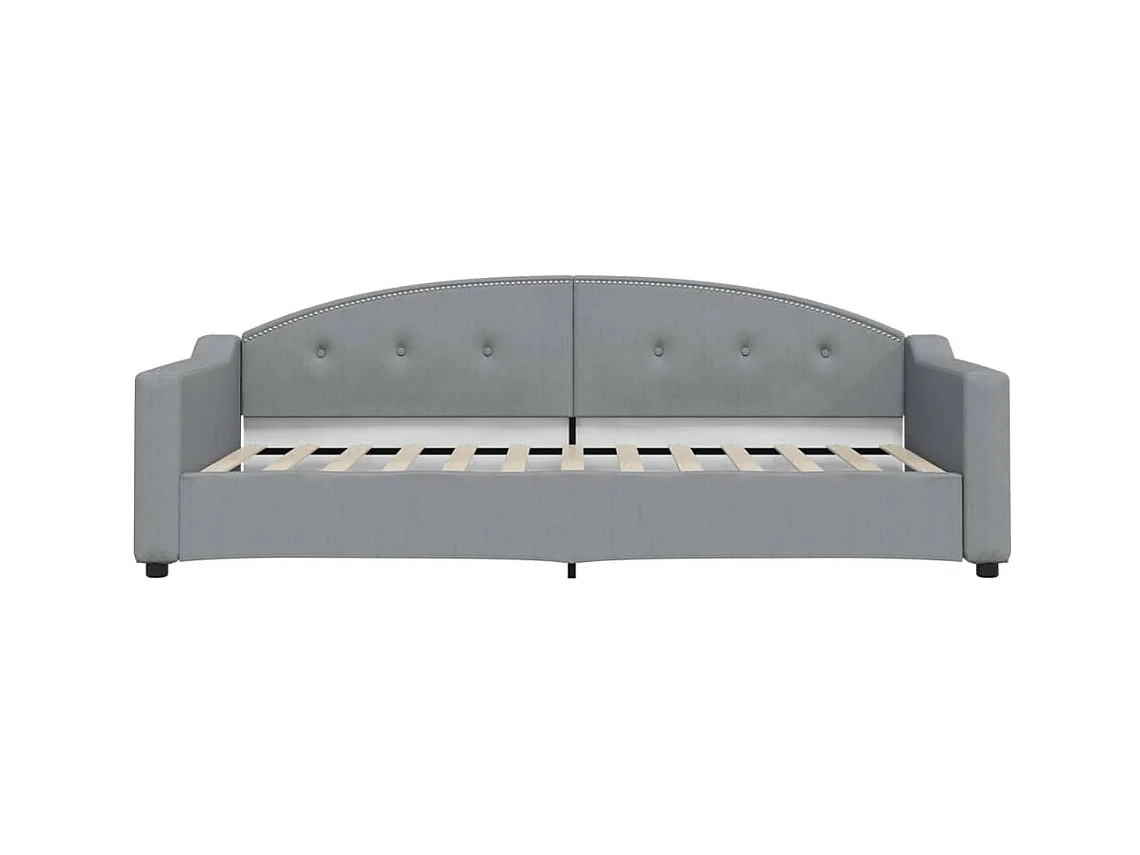 Sofá-cama 90x200 cm tecido cinzento-claro PT624939