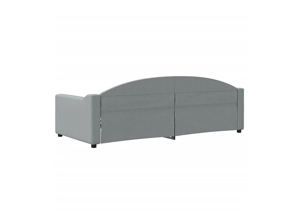 Sofá-cama 90x200 cm tecido cinzento-claro PT624939