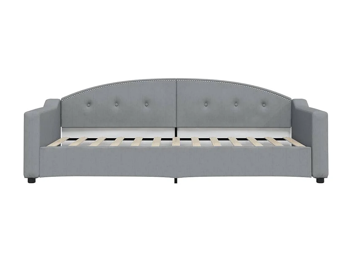 Sofá-cama 90x200 cm tecido cinzento-claro PT624939