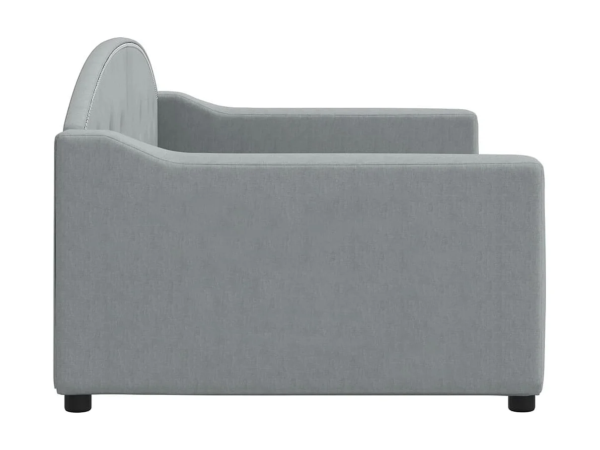 Sofá-cama 90x200 cm tecido cinzento-claro PT624939