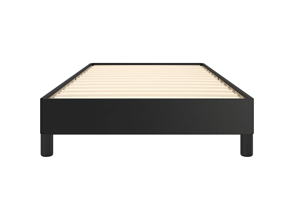 Cama 90x200 cm couro artificial preto PT645984